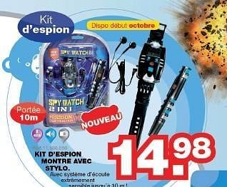 Mission Kit d`espion montre avec stylo - En promotion chez Maxi Toys