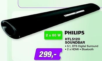 Promoties Htl5120 soundbar - Philips - Geldig van 01/10/2013 tot 31/10/2013 bij ElectronicPartner