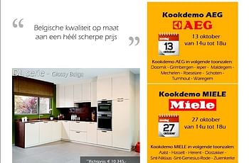 Promoties Dl serie glossy beige - Huismerk - Dovy Keukens - Geldig van 01/10/2013 tot 31/10/2013 bij Dovy Keukens