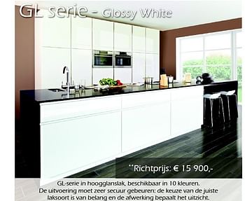 Promoties Gl serie glossy white - Huismerk - Dovy Keukens - Geldig van 01/10/2013 tot 31/10/2013 bij Dovy Keukens