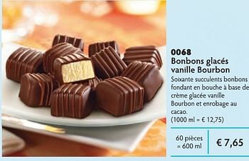 Promotions Bonbons glace`s vanille bourbon - Produit maison - Bofrost - Valide de 01/10/2013 à 28/03/2014 chez Bofrost