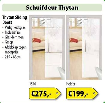 Promoties Schuifdeur thytan - Thytan - Geldig van 02/10/2013 tot 31/10/2013 bij Bouwcenter Frans Vlaeminck
