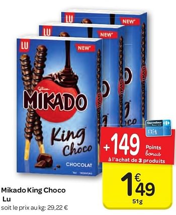 Mikado King Choco Chocolat au Lait 51g