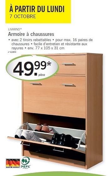 Promotion Lidl Armoire A Chaussures Livarno Meubles Valide Jusqua 4 Promobutler