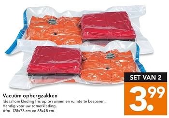 broeden Graan vrije tijd Huismerk - Blokker Vacuüm opbergzakken - Promotie bij Blokker
