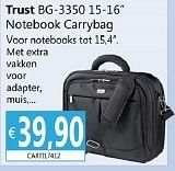 Promoties Trust bg-3350 notebook carrybag - Trust - Geldig van 07/10/2013 tot 15/11/2013 bij Compudeals