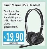 Promoties Trust mauro usb headset - Trust - Geldig van 07/10/2013 tot 15/11/2013 bij Compudeals