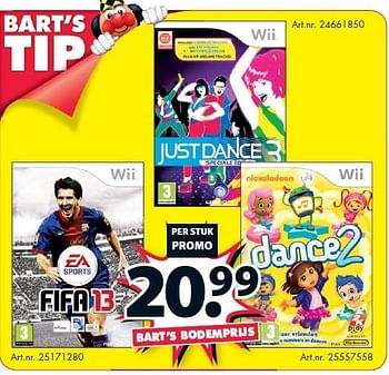 Promoties Bart`s tip just dance 3 - Ubisoft - Geldig van 12/10/2013 tot 06/12/2013 bij Bart Smit
