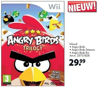 Promoties Angry birds trilogy - Activision - Geldig van 12/10/2013 tot 06/12/2013 bij Bart Smit