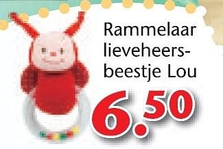 Promoties Rammelaar lieveheersbeestje lou - Huismerk - Multi Bazar - Geldig van 14/10/2013 tot 06/12/2013 bij Multi Bazar