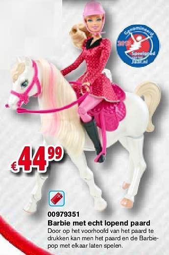 Tegen de wil eiwit Draaien Mattel Barbie met echt lopend paard - Promotie bij ToyChamp