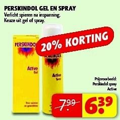 Promoties Perskindol spray active - Perskindol - Geldig van 22/10/2013 tot 03/11/2013 bij Kruidvat