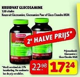 Promoties Glucosamine + gluco chondro msm - Huismerk - Kruidvat - Geldig van 22/10/2013 tot 03/11/2013 bij Kruidvat