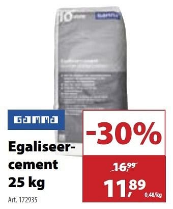 Egaliseercement prijs