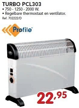 Promoties Elektrische convectors lektrische convectors turbo pcl303 - Profile - Geldig van 28/10/2013 tot 23/11/2013 bij Group Meno