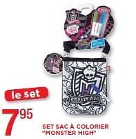 Promoties Set sac à colorier monster high - Monster High - Geldig van 30/10/2013 tot 08/12/2013 bij Trafic