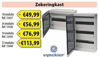 Promoties Zekeringkast - Vynckier - Geldig van 04/11/2013 tot 30/11/2013 bij Bouwcenter Frans Vlaeminck