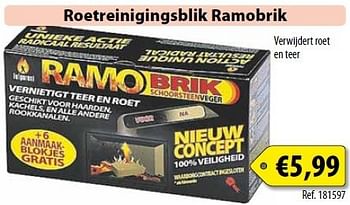 Promoties Roetreinigingsblik ramobrik - Huismerk - Bouwcenter Frans Vlaeminck - Geldig van 04/11/2013 tot 30/11/2013 bij Bouwcenter Frans Vlaeminck