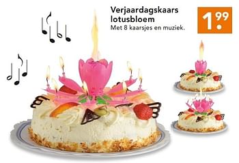 Huismerk - Blokker Verjaardagskaars lotusbloem Promotie bij
