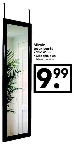 Promotions Miroir pour porte - Produit maison - Blokker - Valide de 04/11/2013 à 05/12/2013 chez Blokker