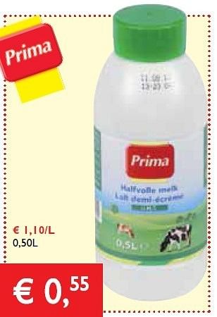 Promoties Halfvolle melk - Huismerk - Prima - Geldig van 07/11/2013 tot 19/11/2013 bij Prima