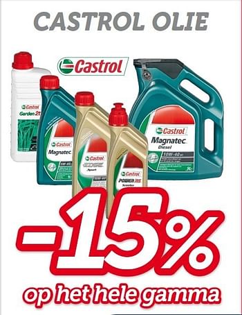 Promoties Castrol olie -15% op het hele gamma - Castrol - Geldig van 12/11/2013 tot 07/12/2013 bij Auto 5