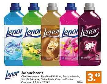 Promo Assouplissant Liquide Souffle Precieux LENOR chez Géant Casino