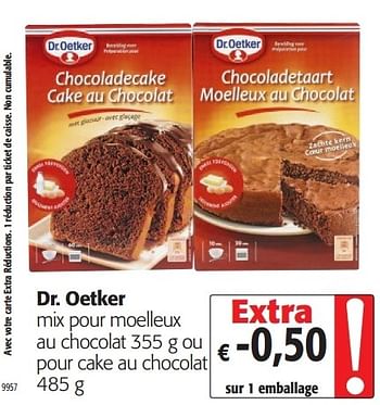 Dr.Oetker Préparation à gâteau Cake au chocolat 485 g