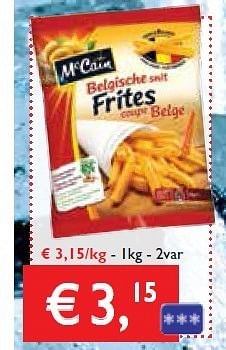 Promoties Belgische snit frites - Mc Cain - Geldig van 21/11/2013 tot 03/12/2013 bij Prima