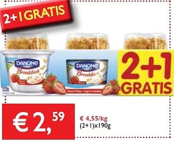 Promoties Danone breakfast - Danone - Geldig van 21/11/2013 tot 03/12/2013 bij Prima