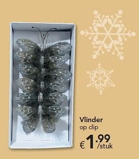 Promoties Vlinder op clip - Huismerk - Euroshop - Geldig van 22/11/2013 tot 31/12/2013 bij Euro Shop