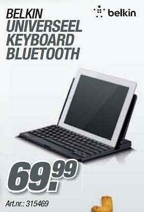 Promotions Belkin universeel keyboard bluetooth - BELKIN - Valide de 24/11/2013 à 08/12/2013 chez Auva