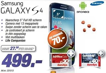 Promoties Samsung galaxy s4 - Samsung - Geldig van 24/11/2013 tot 08/12/2013 bij Auva