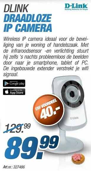 Promoties Dlink draadloze ip camera - D-Link - Geldig van 24/11/2013 tot 08/12/2013 bij Auva