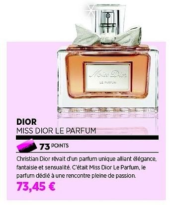 Mondwater Quagga Afvoer Dior Dior miss dior le parfum - Promotie bij ICI PARIS XL