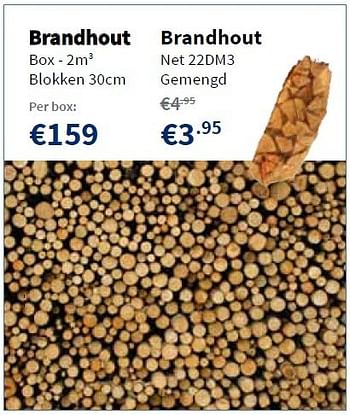Promoties Brandhout - Huismerk - Cevo - Geldig van 28/11/2013 tot 18/12/2013 bij Cevo Market