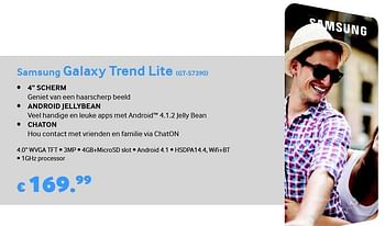 Promoties Samsung galaxy trend lite gt-s7390 - Samsung - Geldig van 01/12/2013 tot 31/12/2013 bij The Phone House