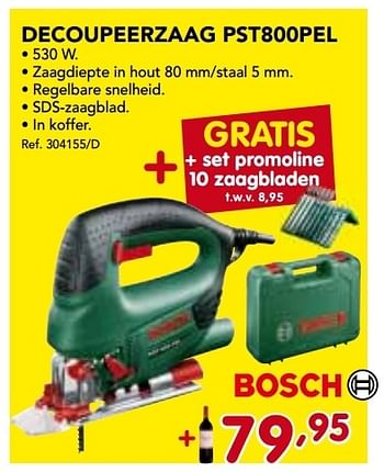 Promoties Bosch decoupeerzaag pst800pel - Bosch - Geldig van 02/12/2013 tot 28/12/2013 bij Group Meno