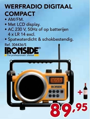 Promoties Ironside werfradio digitaal compact - Ironside - Geldig van 02/12/2013 tot 28/12/2013 bij Group Meno