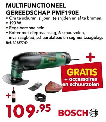 Promoties Bosch multifunctioneel gereedschap pmf190e - Bosch - Geldig van 02/12/2013 tot 28/12/2013 bij Group Meno