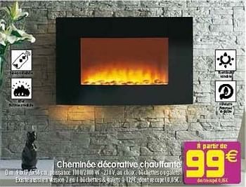 Promoties Cheminee decorative chauffante - Huismerk - Gifi - Geldig van 03/12/2013 tot 11/12/2013 bij Gifi