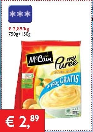 Promoties Mc cain my puree - Mc Cain - Geldig van 05/12/2013 tot 17/12/2013 bij Prima
