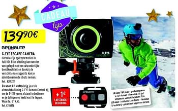 Promoties G-eye escape camera - Geonaute - Geldig van 06/12/2013 tot 24/12/2013 bij Decathlon