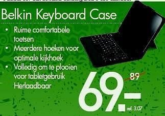 Promoties Belkin keyboard case - BELKIN - Geldig van 07/12/2013 tot 31/12/2013 bij PC Center