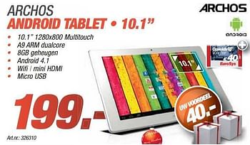 Promotions Archos android tablet 10.1 - Archos - Valide de 09/12/2013 à 23/12/2013 chez Auva