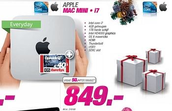 Promoties Apple mac mini i7 - Apple - Geldig van 09/12/2013 tot 23/12/2013 bij Auva