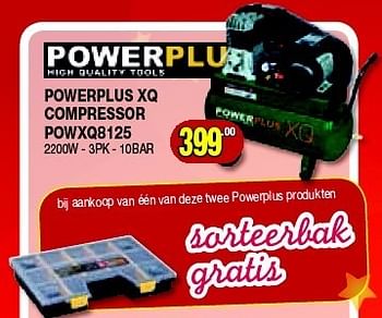 Promoties Powerplus xq compressor powxq8125 - Powerplus - Geldig van 11/12/2013 tot 31/12/2013 bij Bouwcenter Frans Vlaeminck