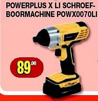 Promoties Powerplus x li schroefboormachine powx0070li - Powerplus - Geldig van 11/12/2013 tot 31/12/2013 bij Bouwcenter Frans Vlaeminck