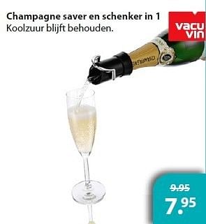 Promoties Champagne saver en schenker in 1 - Vacuvin - Geldig van 16/12/2013 tot 12/01/2014 bij Freetime