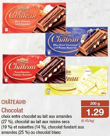 Chateau Chateau Chocolat En Promotion Chez Aldi